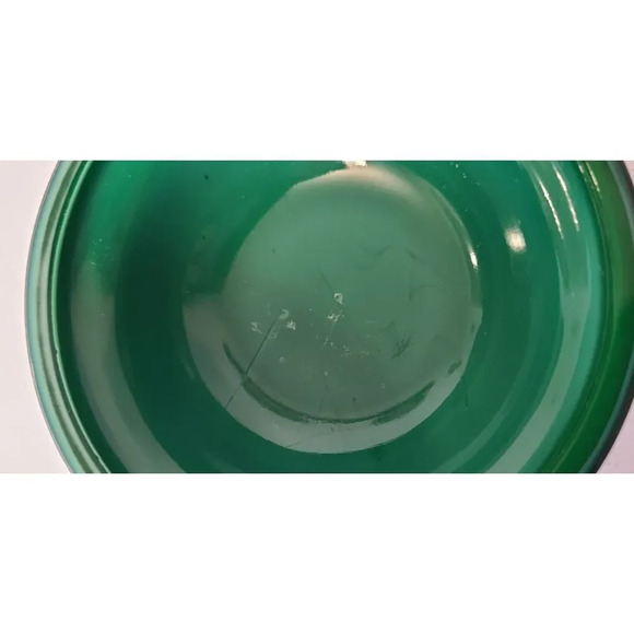 Vintage Bohemian Czech Art Deco Malachite Glass Trinket Dish by Carl Schlevogt - Picture 6 of 8